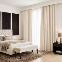 rideau phonique luxe en flanelle épaisse pour salon et chambre