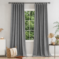 Rideaux Occultants Effet Lin Épais 350gsm – Grandes Tailles