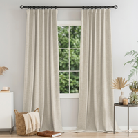 rideaux sur mesure occultants effet lin grande hauteur salon moderne